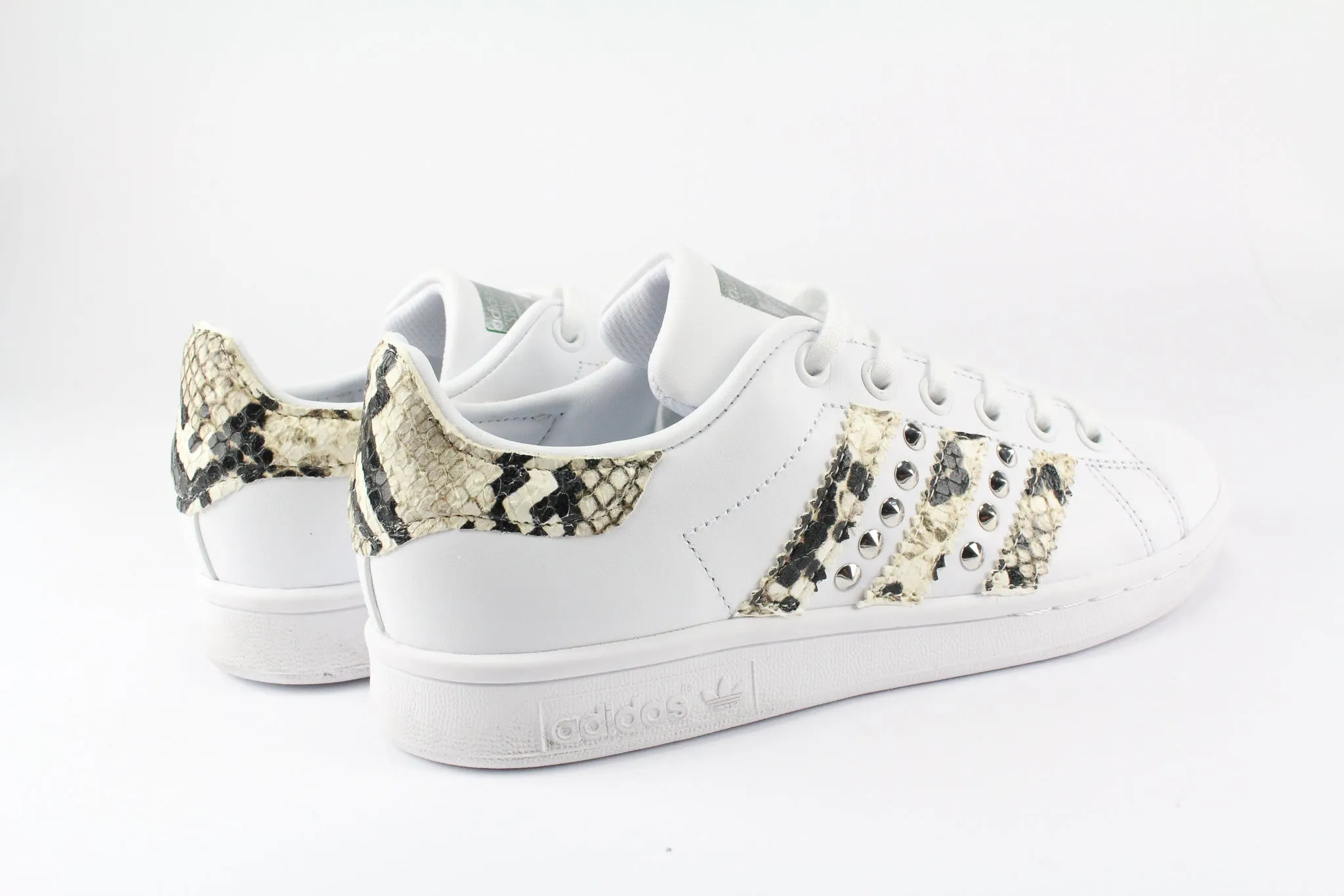 Adidas Stan Smith Pitone & Borchie Argento