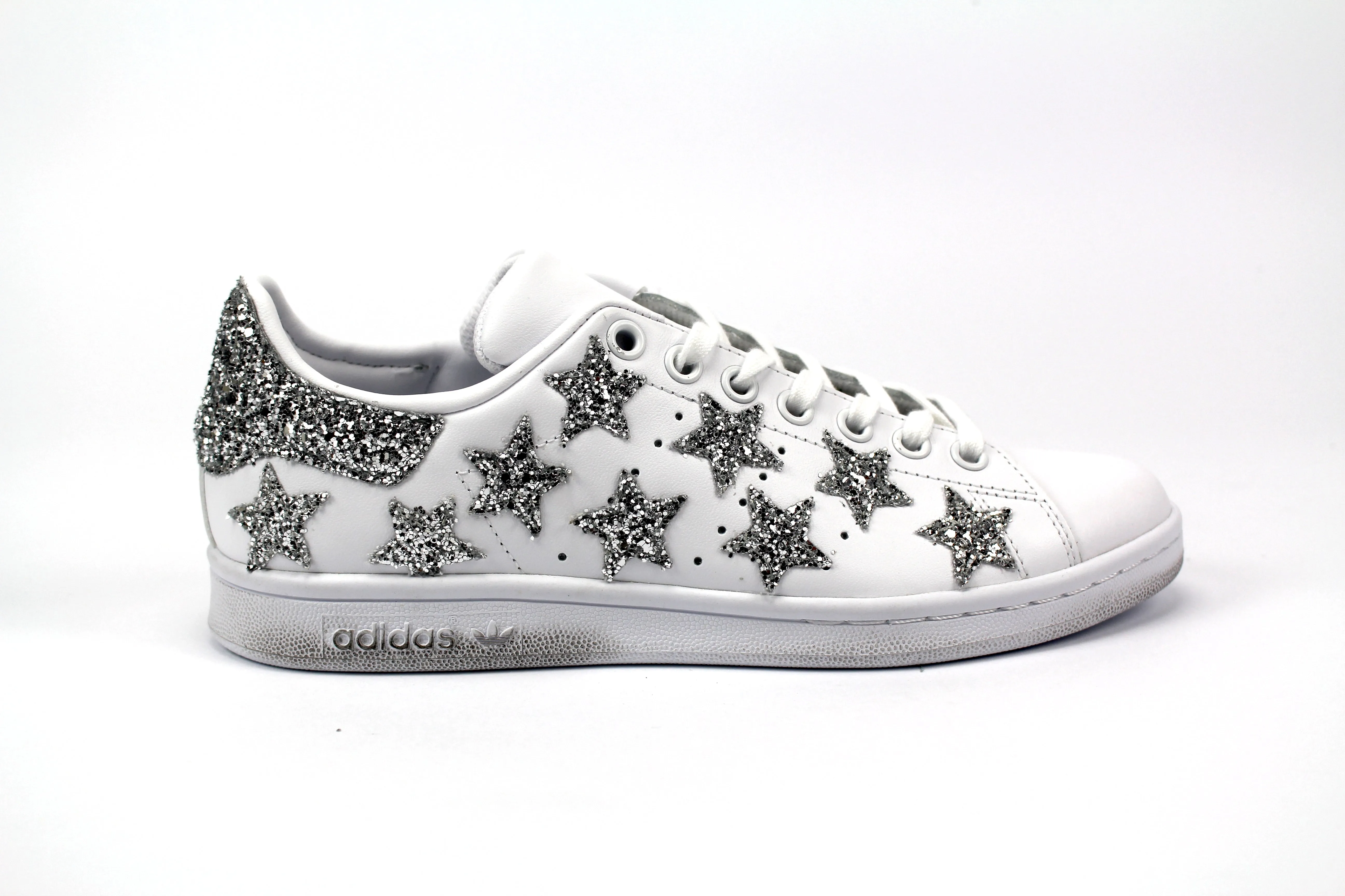 Adidas Stan Smith Stelline Glitter Argento