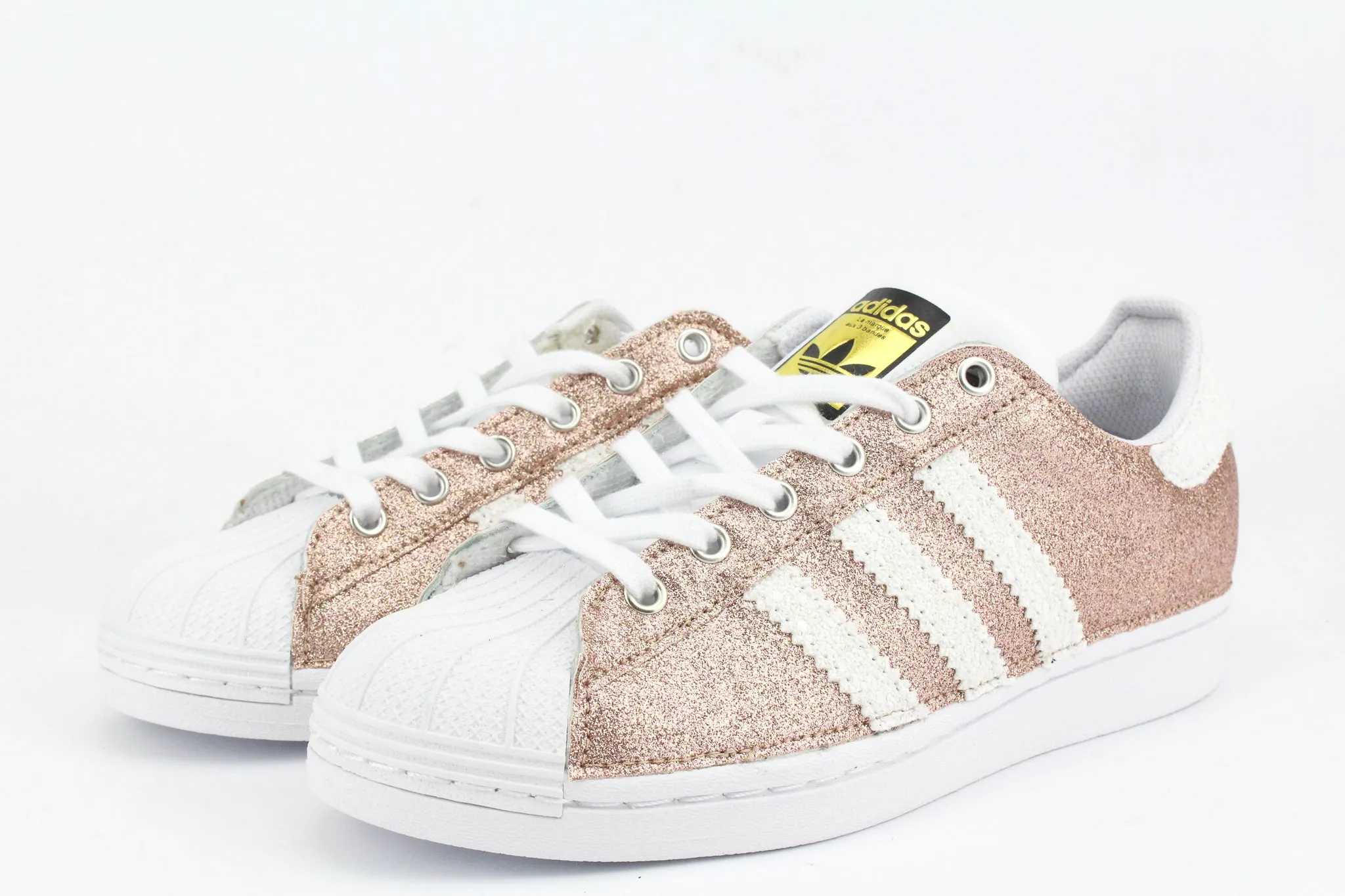 Adidas Superstar Pink & White Glitter