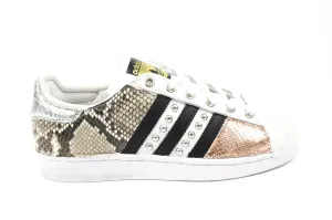 Adidas Superstar Pitone Borchie & Pelle Laminata Rosa