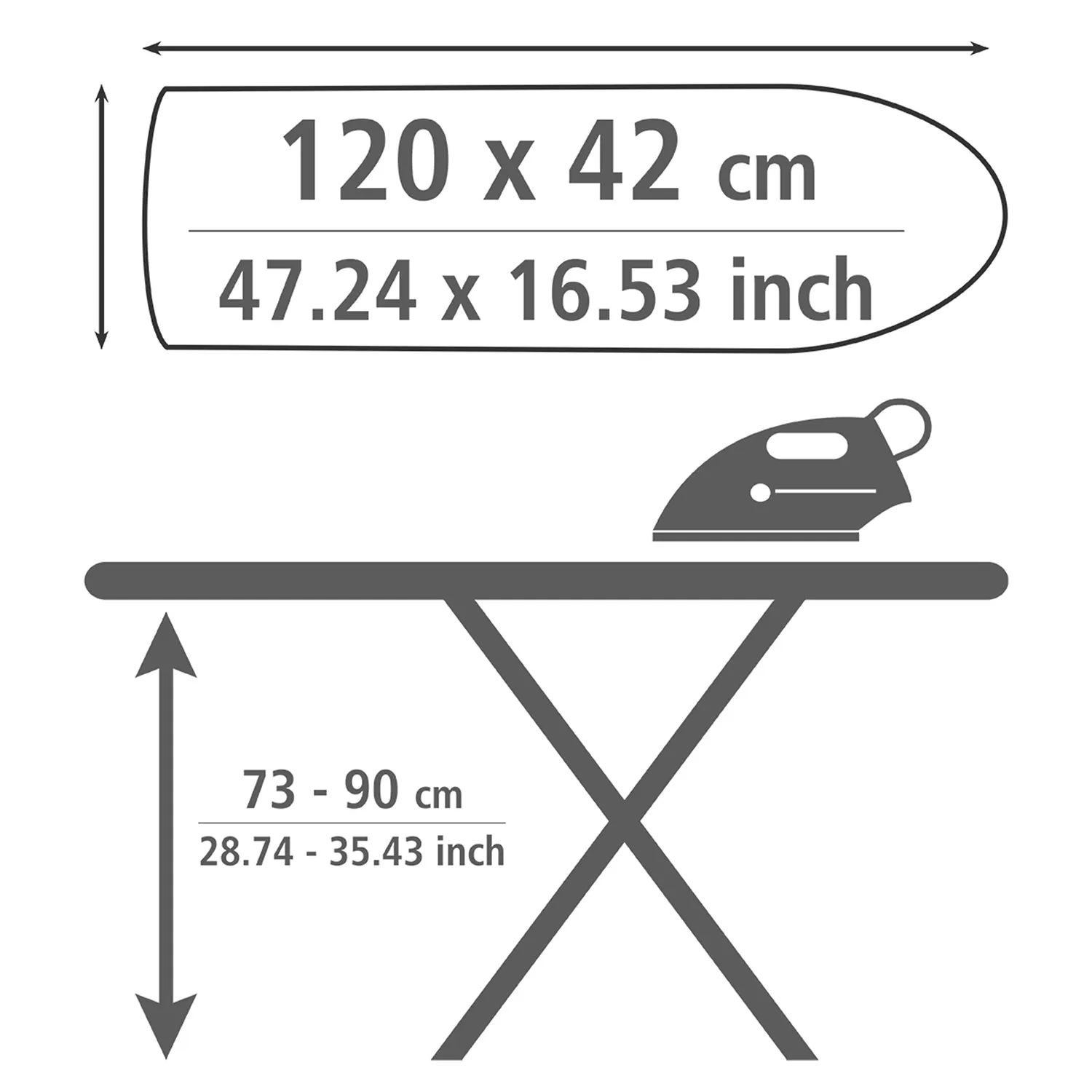 Asse Da Stiro Advance 42x90x120cm