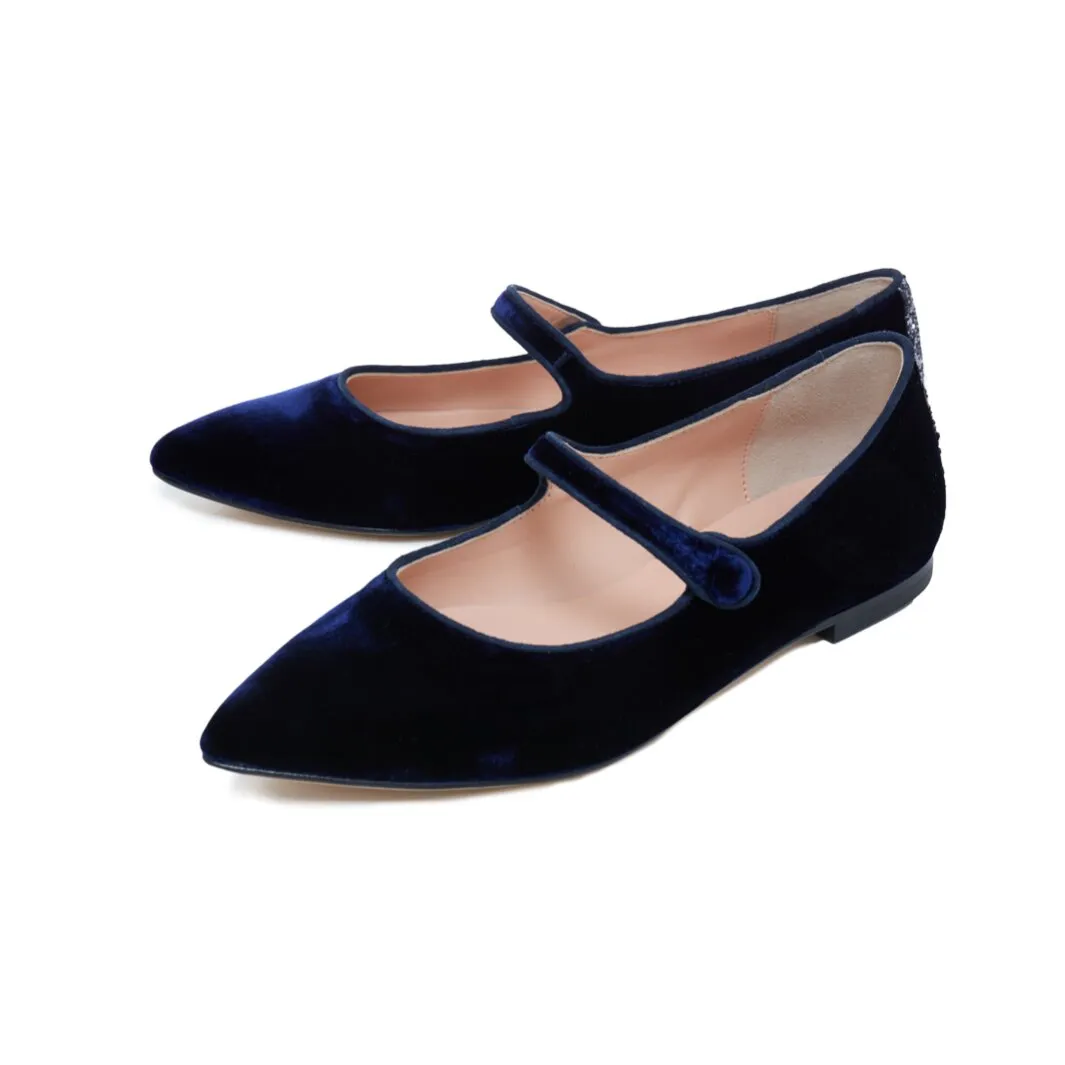 Ballerine Velluto Blu