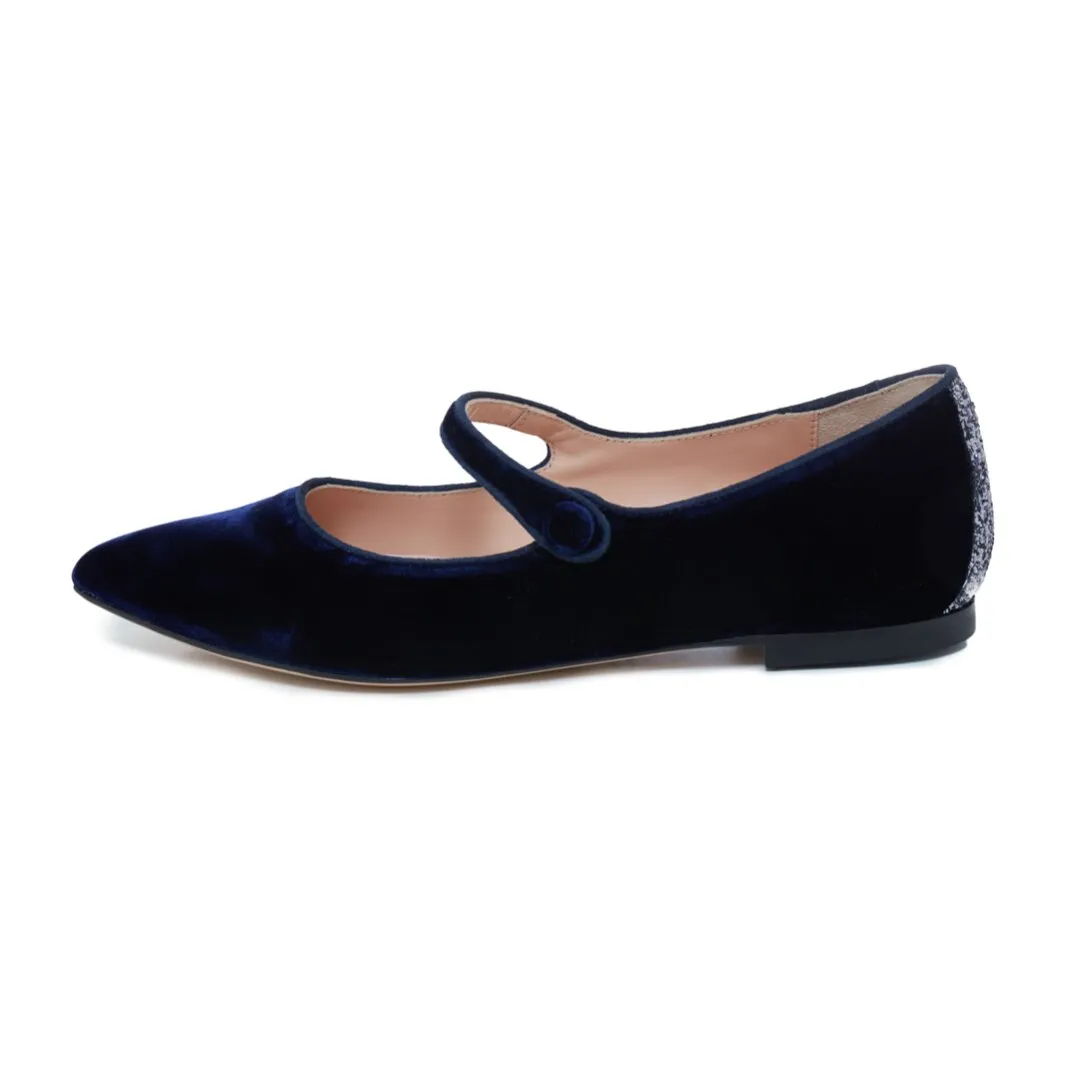 Ballerine Velluto Blu