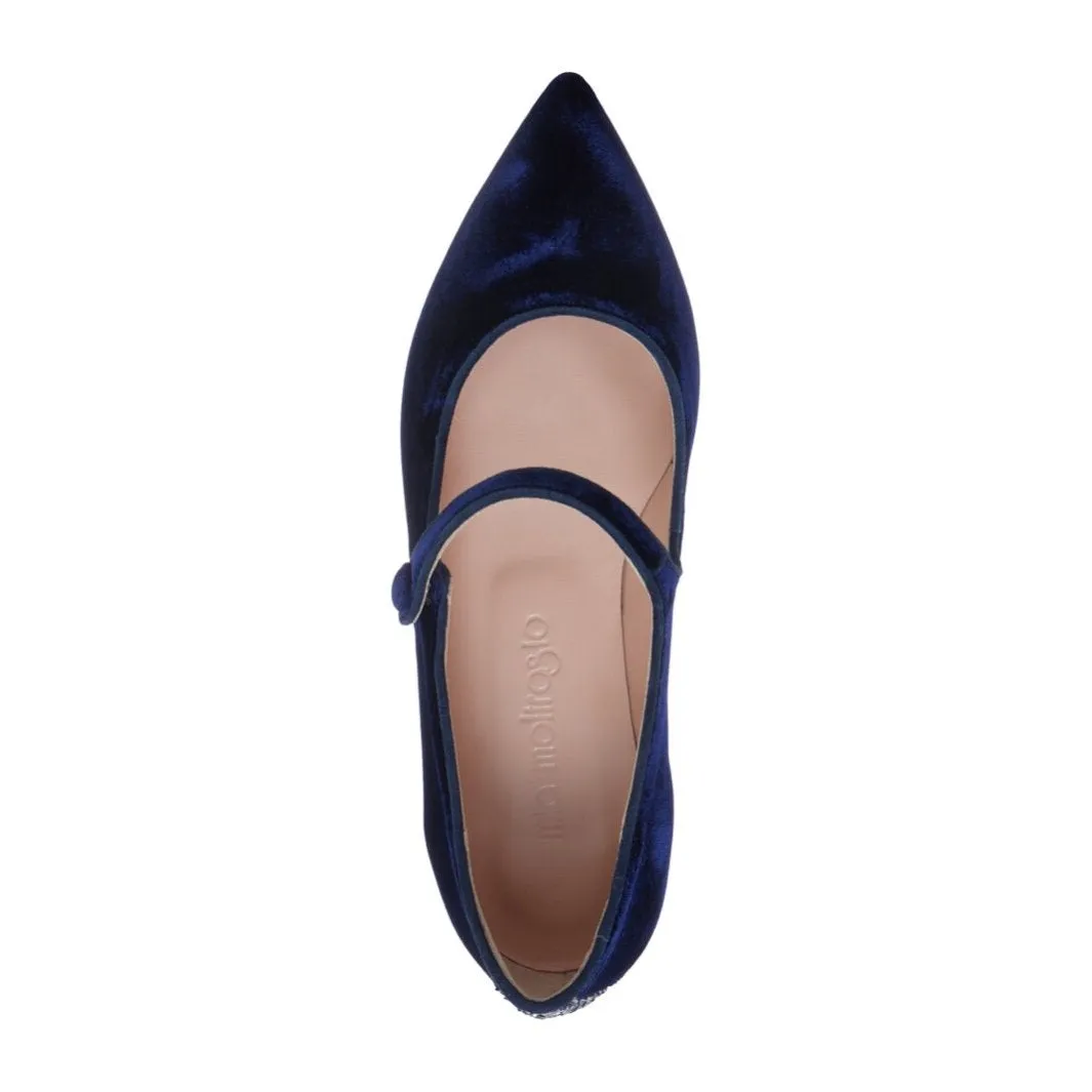 Ballerine Velluto Blu