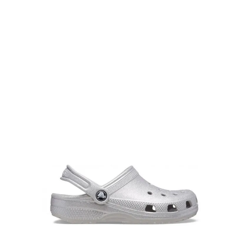 CROCS SABOT CLASSIC GLITTER CLOG T CR206992 SILVER GLITTER ARGENTO