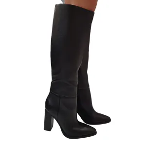 Guess Stivale Donna Pelle Nero tacco alto 9,5 cm. plateau 1 cm. Rif. G712