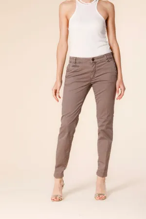 Jaqueline Archivio pantalone chino donna in gabardine curvy