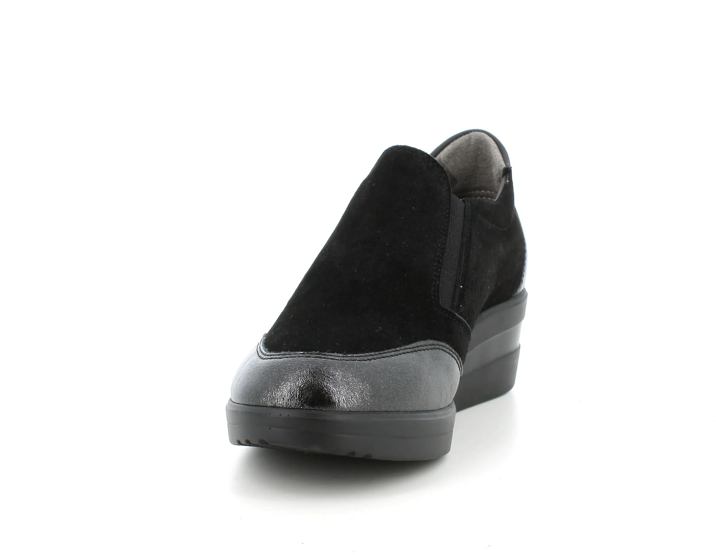 Melluso donna scarpe slip-on camoscio nero