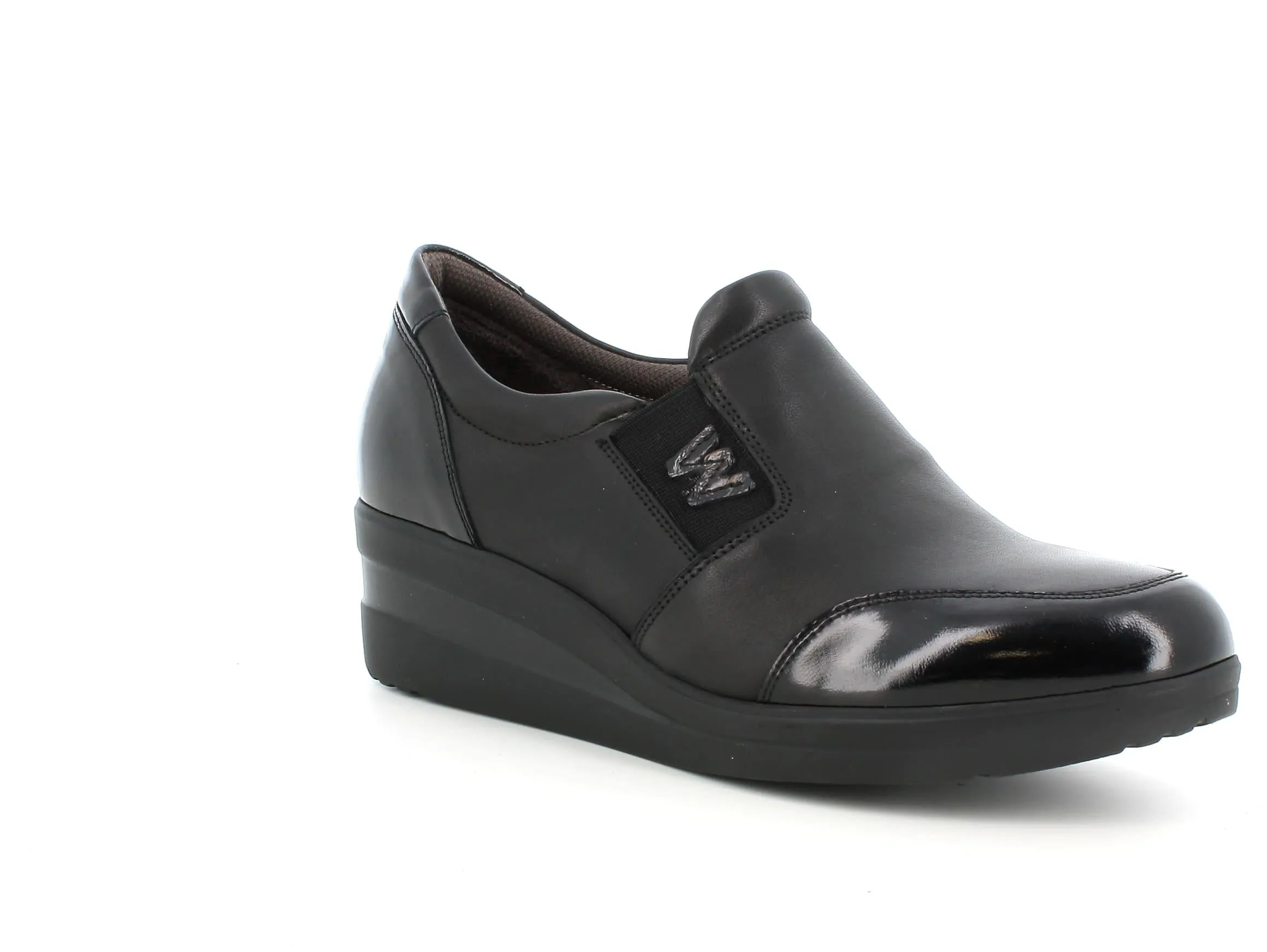 Melluso donna slip on in pelle nera