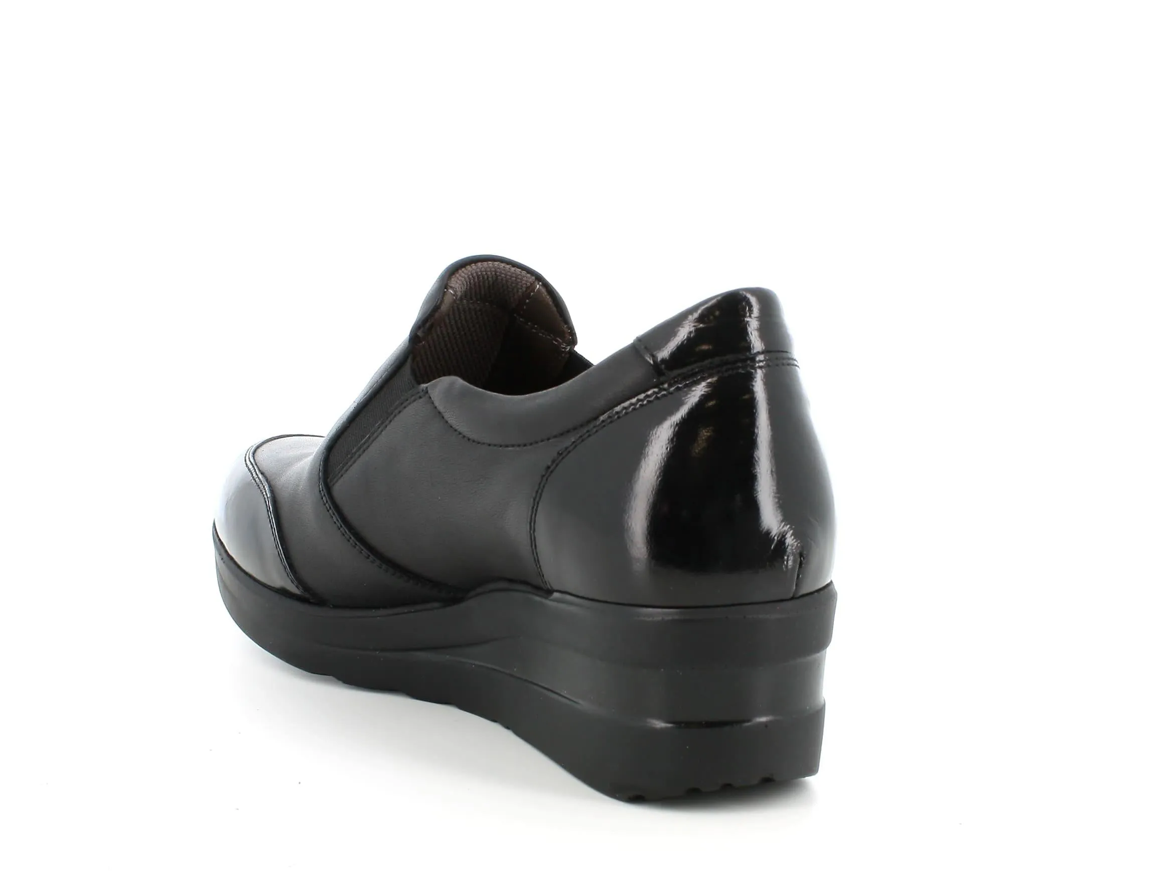 Melluso donna slip on in pelle nera