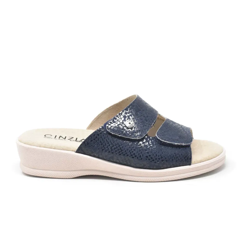 Scarpe da Donna - CINZIA SOFT Art. SE800 002 ciabatta blu doppio strappo