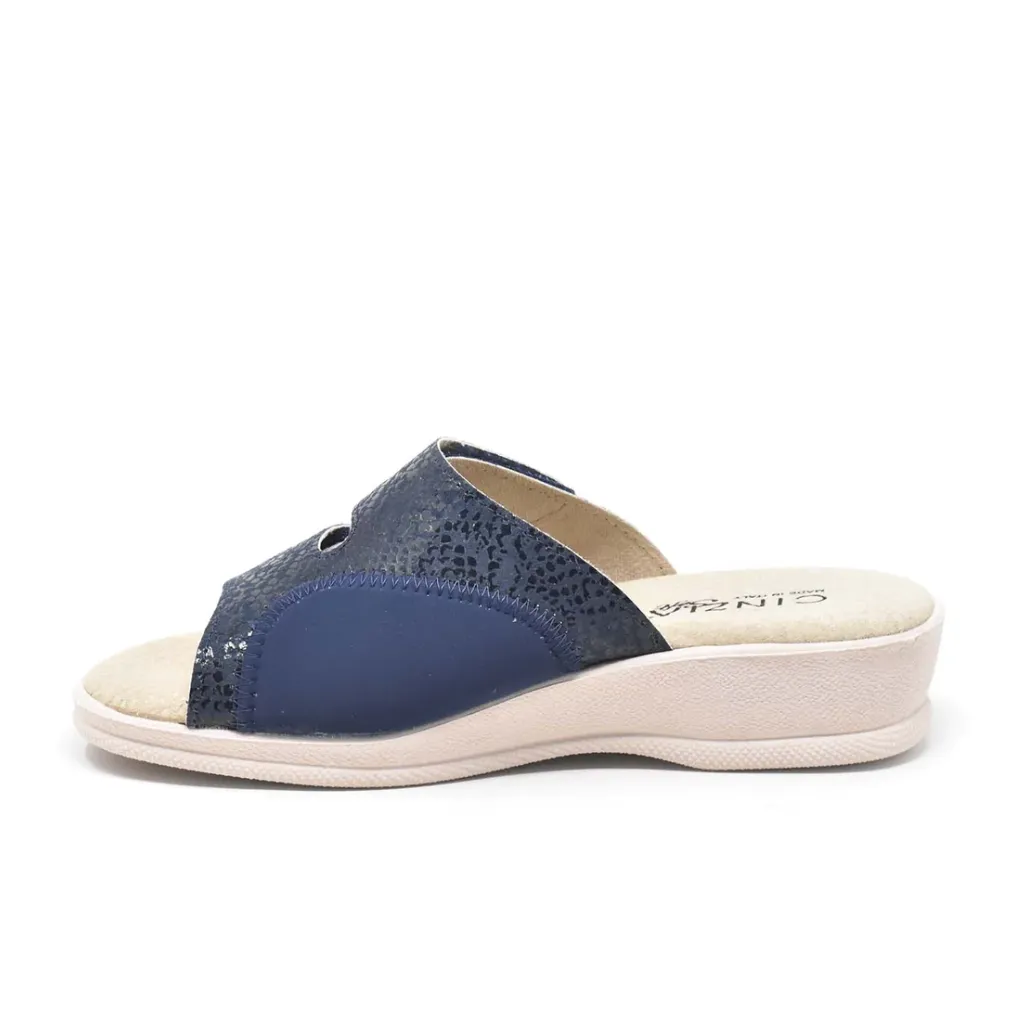 Scarpe da Donna - CINZIA SOFT Art. SE800 002 ciabatta blu doppio strappo