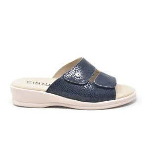 Scarpe da Donna - CINZIA SOFT Art. SE800 002 ciabatta blu doppio strappo