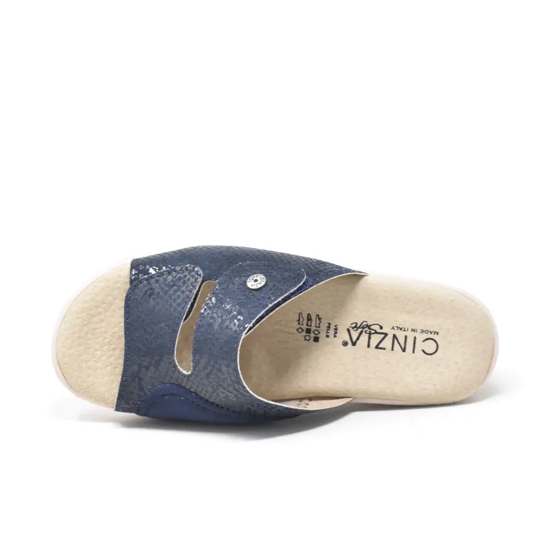 Scarpe da Donna - CINZIA SOFT Art. SE800 002 ciabatta blu doppio strappo