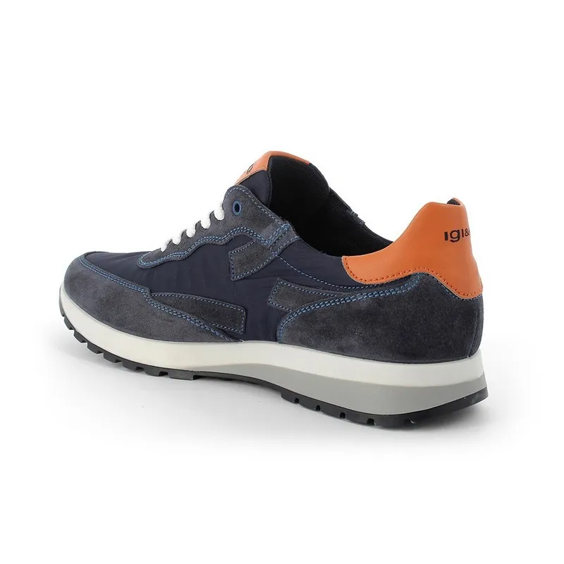 Scarpe da uomo IGI&CO - Art. 512742 sneakers blu arancione