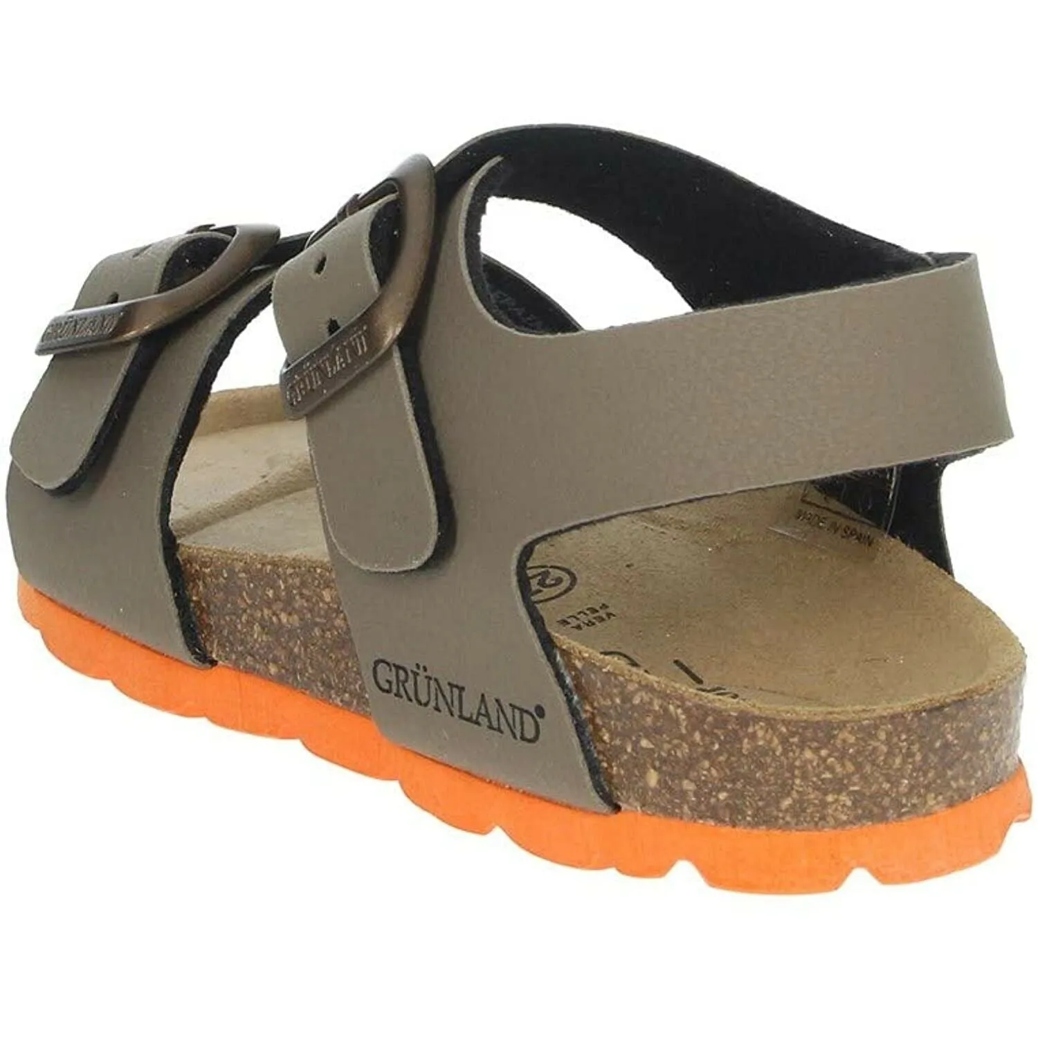 Scarpe junior GRUNLAND - Art. LUCE SB0901 40 sandali doppia fibbia tortora arancio