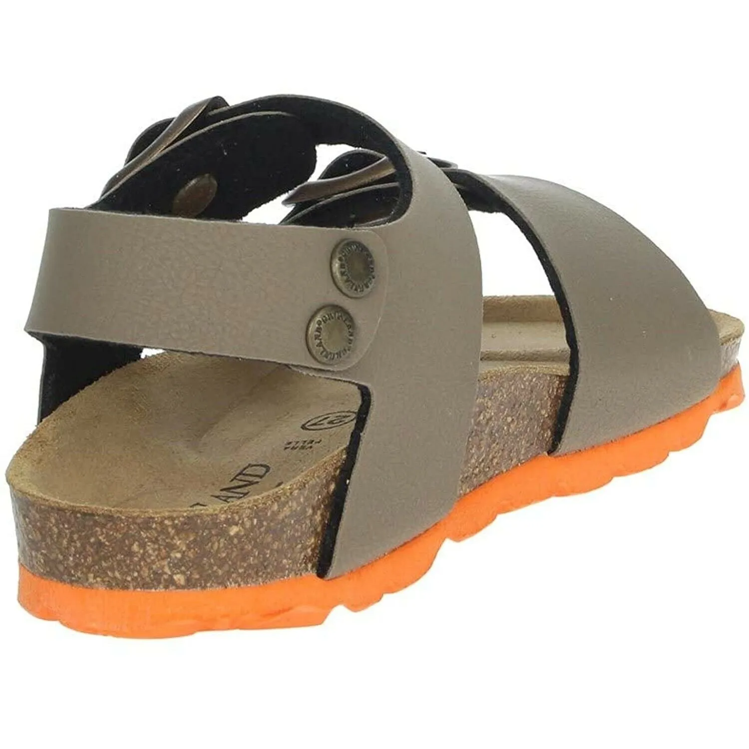 Scarpe junior GRUNLAND - Art. LUCE SB0901 40 sandali doppia fibbia tortora arancio