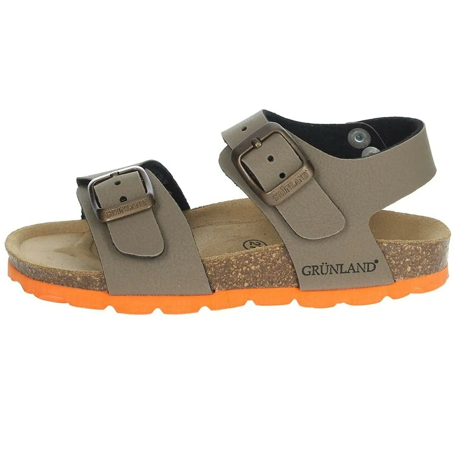 Scarpe junior GRUNLAND - Art. LUCE SB0901 40 sandali doppia fibbia tortora arancio