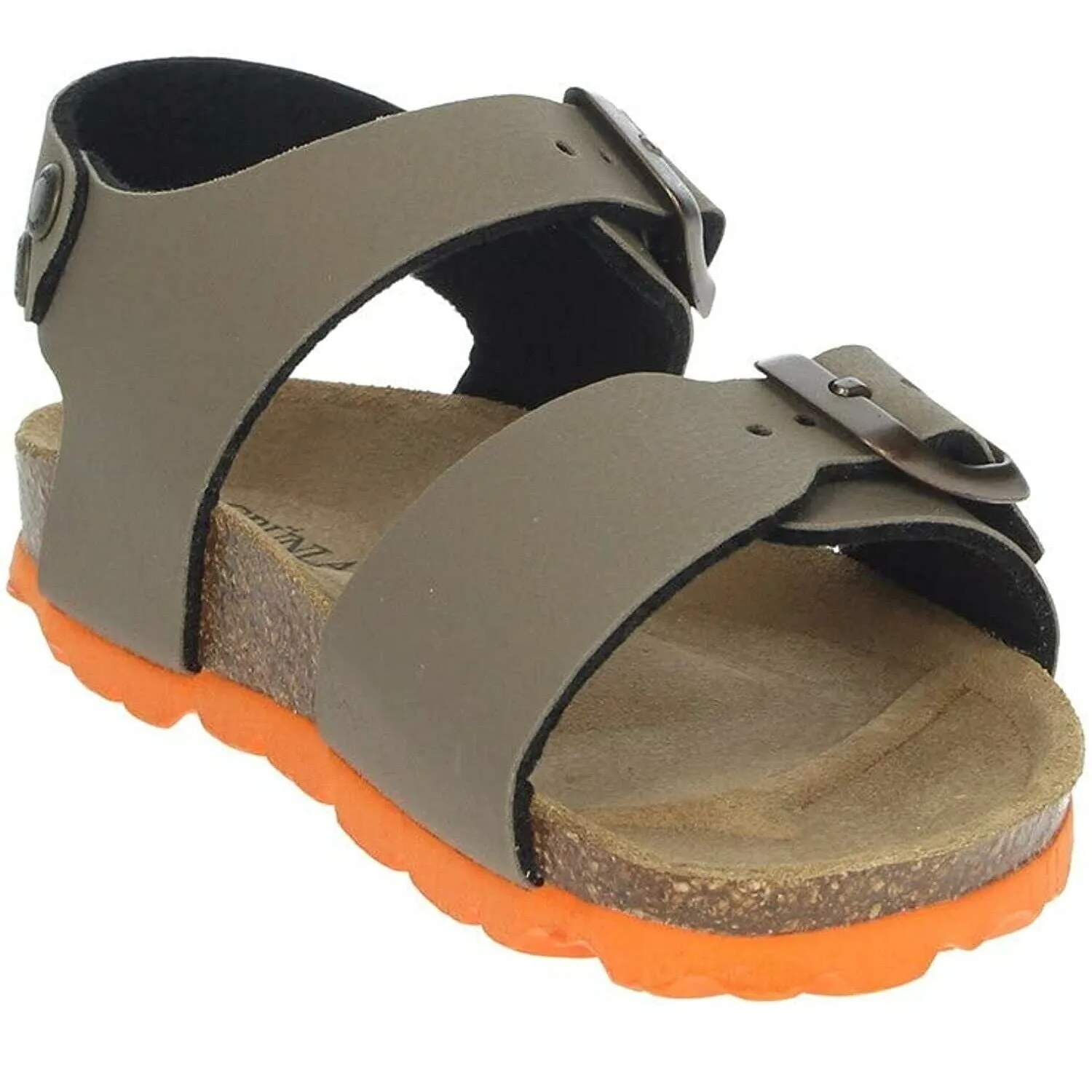 Scarpe junior GRUNLAND - Art. LUCE SB0901 40 sandali doppia fibbia tortora arancio